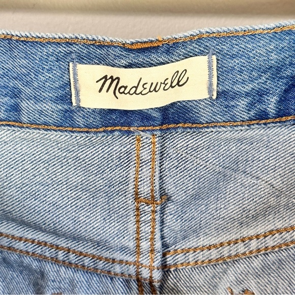 MADEWELL NWOT Relaxed Denim Jean Shorts High Rise Distressed  Size 25 - Picture 7 of 13